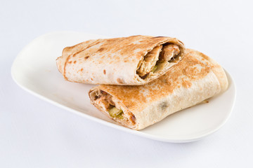 Chicken Kabab Pita Sandwich in Mediterranean Levantine  Cuisine