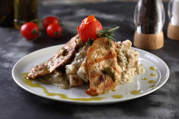 Chicken with mash potato