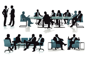 Business Team bei der Zusammenarbeit– Illustration