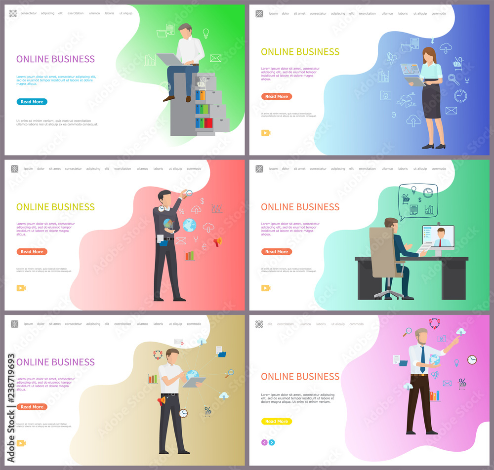 Aufkleber online business usage of computers and laptop