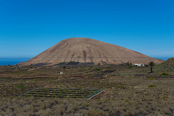 Canary islands lanzarote volcano landscape sunny day