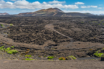 Canary islands lanzarote volcano landscape sunny day