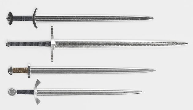 Realistic 3d Render of Viking Swords