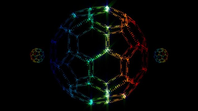 Seamless animated background of moving rainblow particles