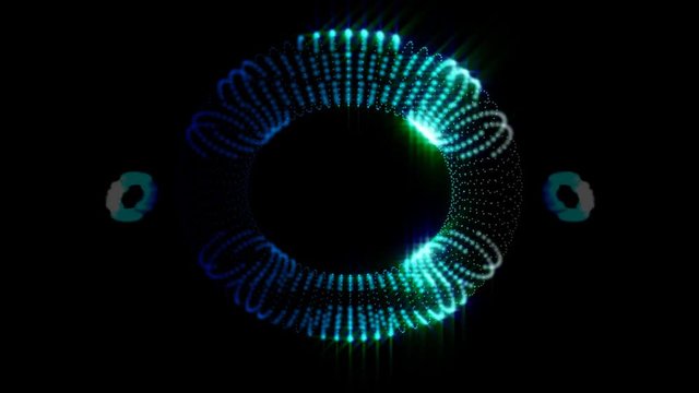 Seamless animated background of moving rainblow particles