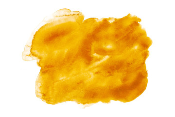 Orange watercolor background on paper texture