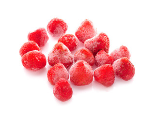 frozen strawberries background