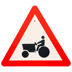 Israel, tractor caution sign