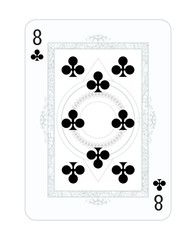 Playing cards in vintage style for poker. Original design, many small details, retro style