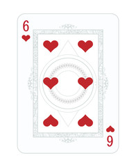 Playing cards in vintage style for poker. Original design, many small details, retro style