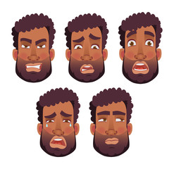 face of African man - set