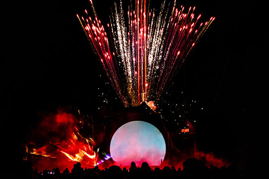 fireworks in the sky