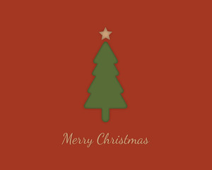 Christmas wishes with Christmas tree paper cutout effect