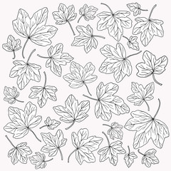 floral pattern with leaves