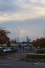 Fototapeta na wymiar rainbow in city