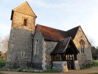 Fototapeta na wymiar Church of the Holy Cross, Sarratt, Hertfordshire, England, UK