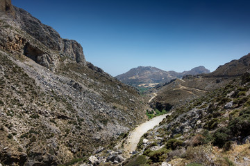 River flowing between mountain