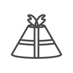 Illustration of gift icon on white background b