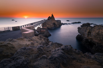 Sunset from the city of Biarritz at the Basque Country.