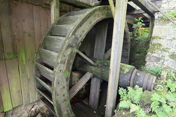 Old big water wheel of the historic mill saw © siloto