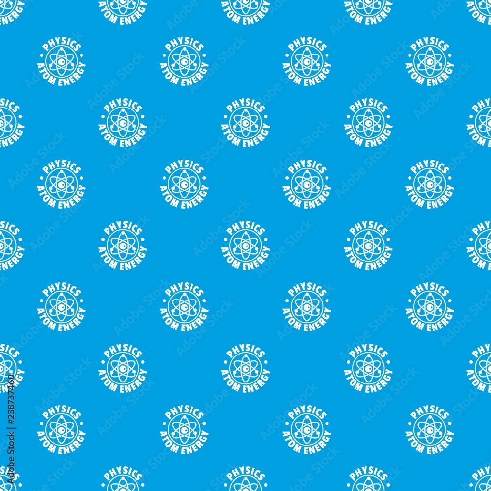 Poster atom energy pattern vector seamless blue repeat for any use