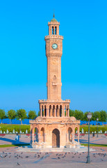 Fototapeta premium Izmir clock tower. The famous clock tower became the symbol of Izmir