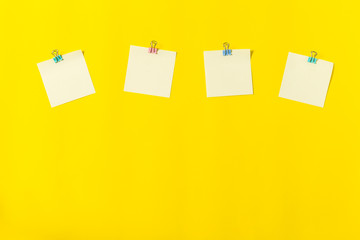 stationary on yellow background