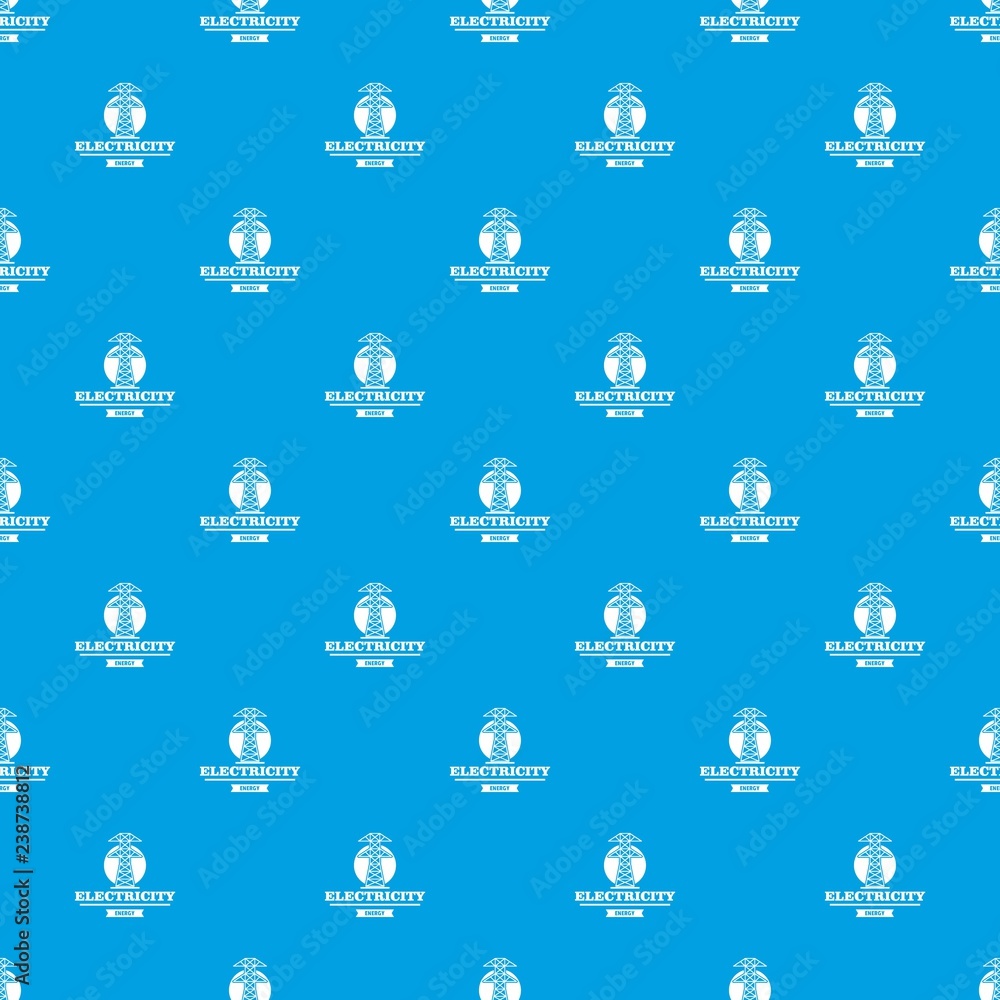 Poster power station pattern vector seamless blue repeat for any use