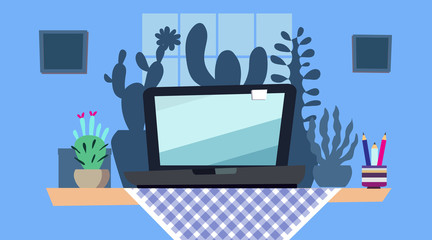 Work table with computer4