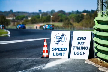 Zelfklevend Fotobehang Speed limit rules in motor sport competition © fabioderby