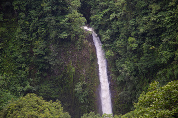 The La Fortuna waterfall near the Arenal National Park in Costa Rica