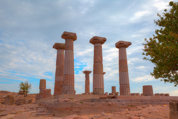 Temple of Athena - Ruins of the ancient city Assos, Canakkale, Turkey
