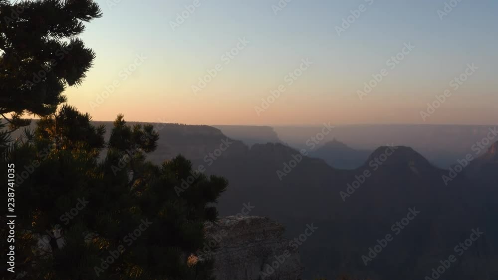 Canvas Prints Sunset at Grand Canyon National Park seen from the North Rim