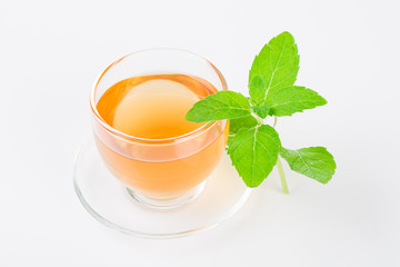 Cup of tea isolated on white background