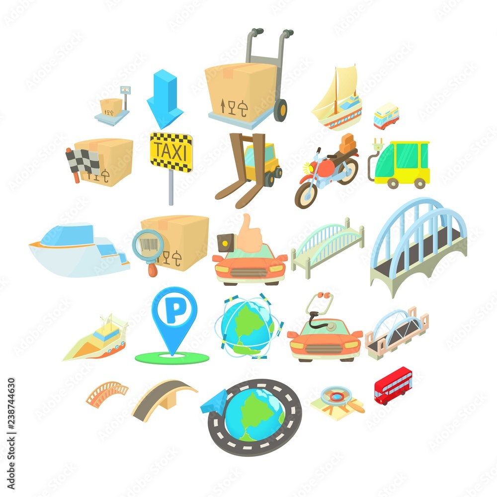 Poster moving to another country icons set. isometric set of 25 moving to another country vector icons for 