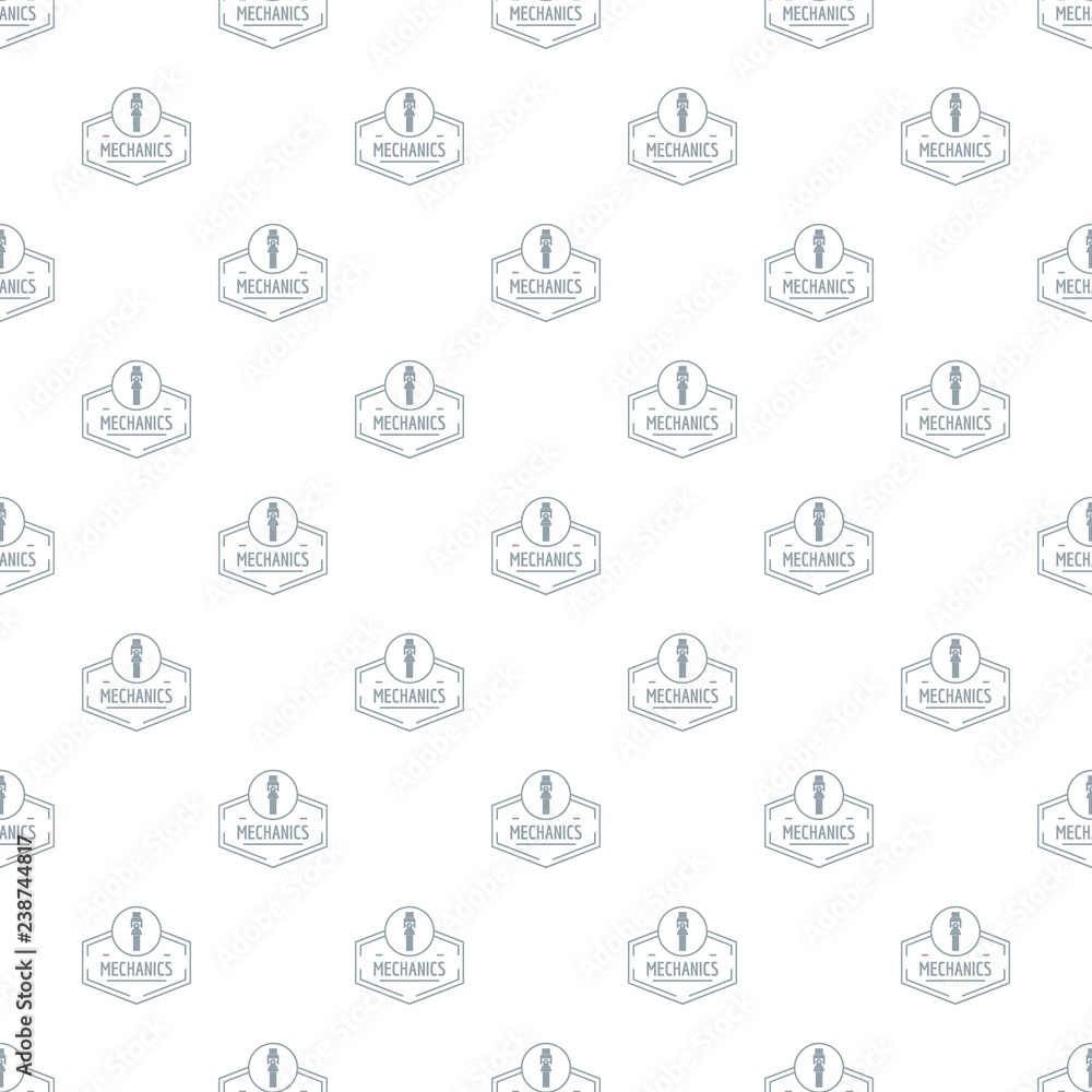 Poster gear mechanic pattern vector seamless repeat for any web design