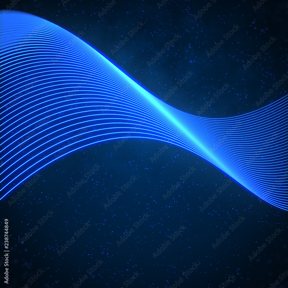 Poster abstract background with a colorful dynamic wave.