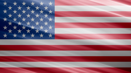 Fototapeta premium US Flag waving in the wind 