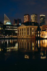 Fototapeta na wymiar The Hague city, Netherlands night photography