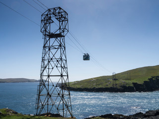 The cable car linking Dursey Island and the Beara Peninsula in Ireland