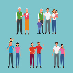 Fototapeta premium Family people cartoon