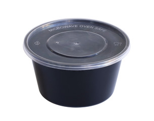 Disposable plastic bowl (with clipping path) isolated on white background