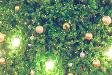 Shine to Christmas tree for christmas holiday background