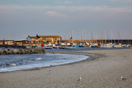 Fototapeta The Cobb harbor of Lyme Regis. West Dorset. England.