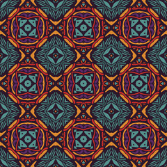 Abstract colorful geometric ethnic seamless pattern ornamental