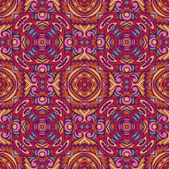 ethnic seamless pattern design surface. eometric colorful tiles