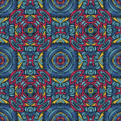 Colorful Tribal Ethnic Festive Abstract Floral Pattern