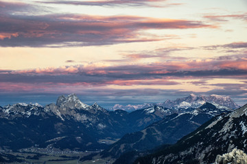 Sonnenuntergang Den Allguer Alpen