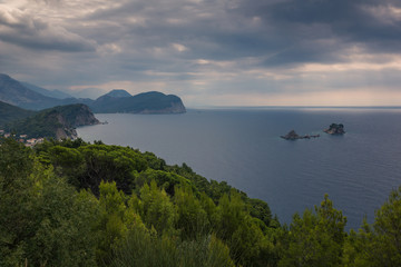 Adriatic coast nearby Budva, Montenegro