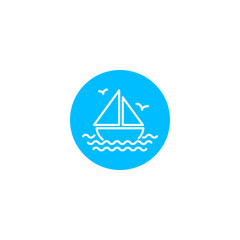 Sailing ship vector icon
